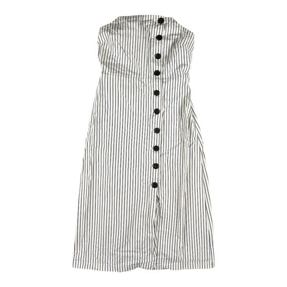 Who What Wear Dresses & Skirts - Who What Wear Button Up Striped Strapless Dress size Small